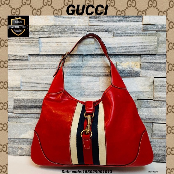 Gucci Handbags - Gucci shoulder bag jackie red leather